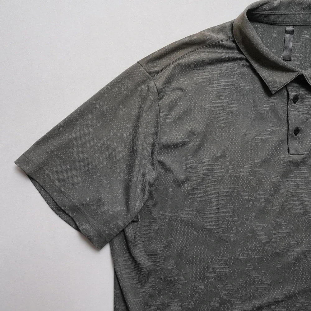 Adidas Primegreen Polo Shirt Mens 3XL Grey‎ Geometric Golf Athleisure